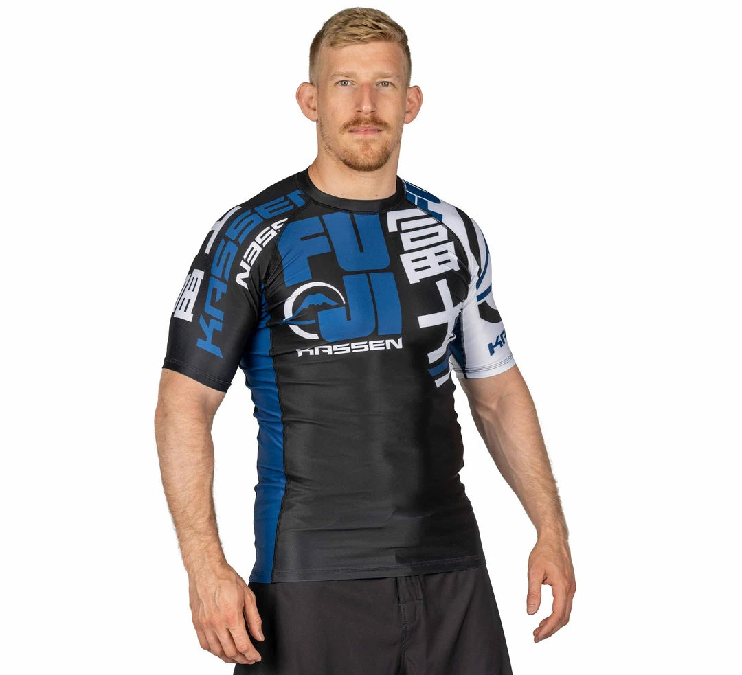 Deelux Jiu Jitsu Kassen Short Sleeve Rashguard Navy 2 Deelux Jiu Jitsu Kassen Short Sleeve Rashguard Navy