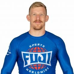 Blowout Outlet Retro Long Sleeve Rashguard Blue