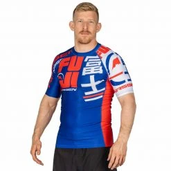 Deelux Jiu Jitsu Kassen Short Sleeve Rashguard Blue 2 Deelux Jiu Jitsu Kassen Short Sleeve Rashguard Blue