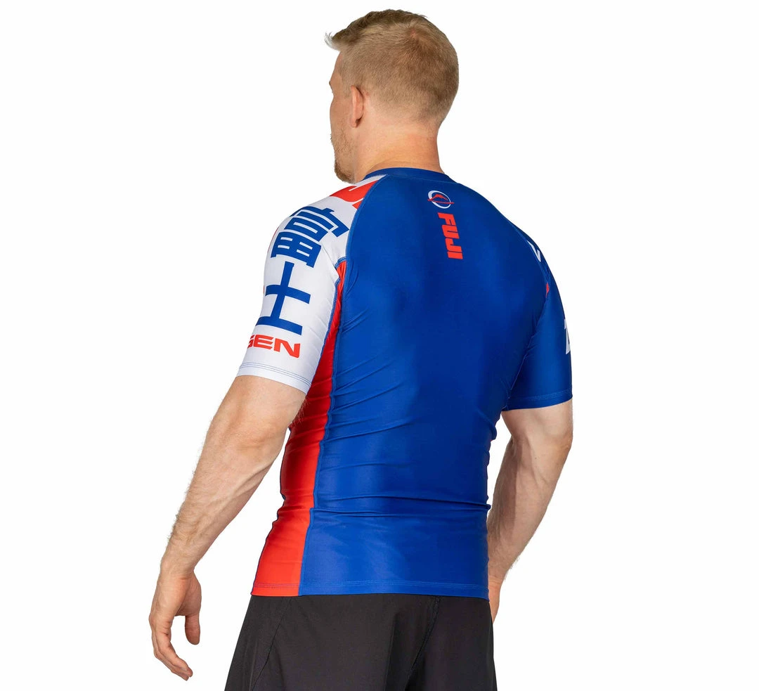 Deelux Jiu Jitsu Kassen Short Sleeve Rashguard Blue Deelux Jiu Jitsu Kassen Short Sleeve Rashguard Blue