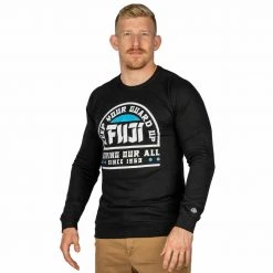 Graphic Ink Jiu Jitsu Grappling Crewneck Mens Sweatshirt Black