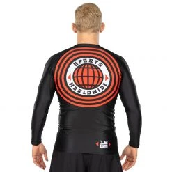 Blowout Outlet Retro Long Sleeve Rashguard Black