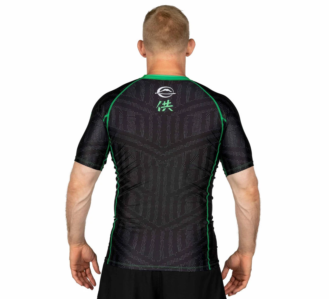 BFCM Jiu Jitsu Team FUJI Short Sleeve Rashguard Green 6 BFCM Jiu Jitsu Team FUJI Short Sleeve Rashguard Green