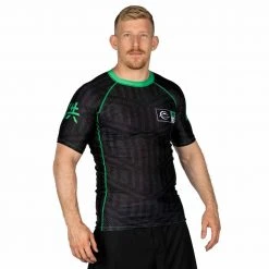 BFCM Jiu Jitsu Team FUJI Short Sleeve Rashguard Green
