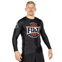 Blowout Outlet Retro Long Sleeve Rashguard Black