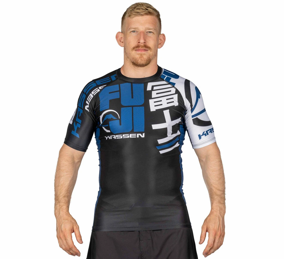Deelux Jiu Jitsu Kassen Short Sleeve Rashguard Navy 1 Deelux Jiu Jitsu Kassen Short Sleeve Rashguard Navy
