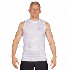 Deelux Combat Camo Sleeveless Rashguard White Jiu Jitsu
