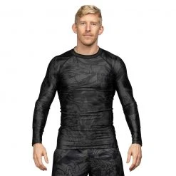 Deelux Fighting Spirit Rashguard Black-Green Jiu Jitsu