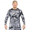 Deelux Fighting Spirit Rashguard Black-White Jiu Jitsu