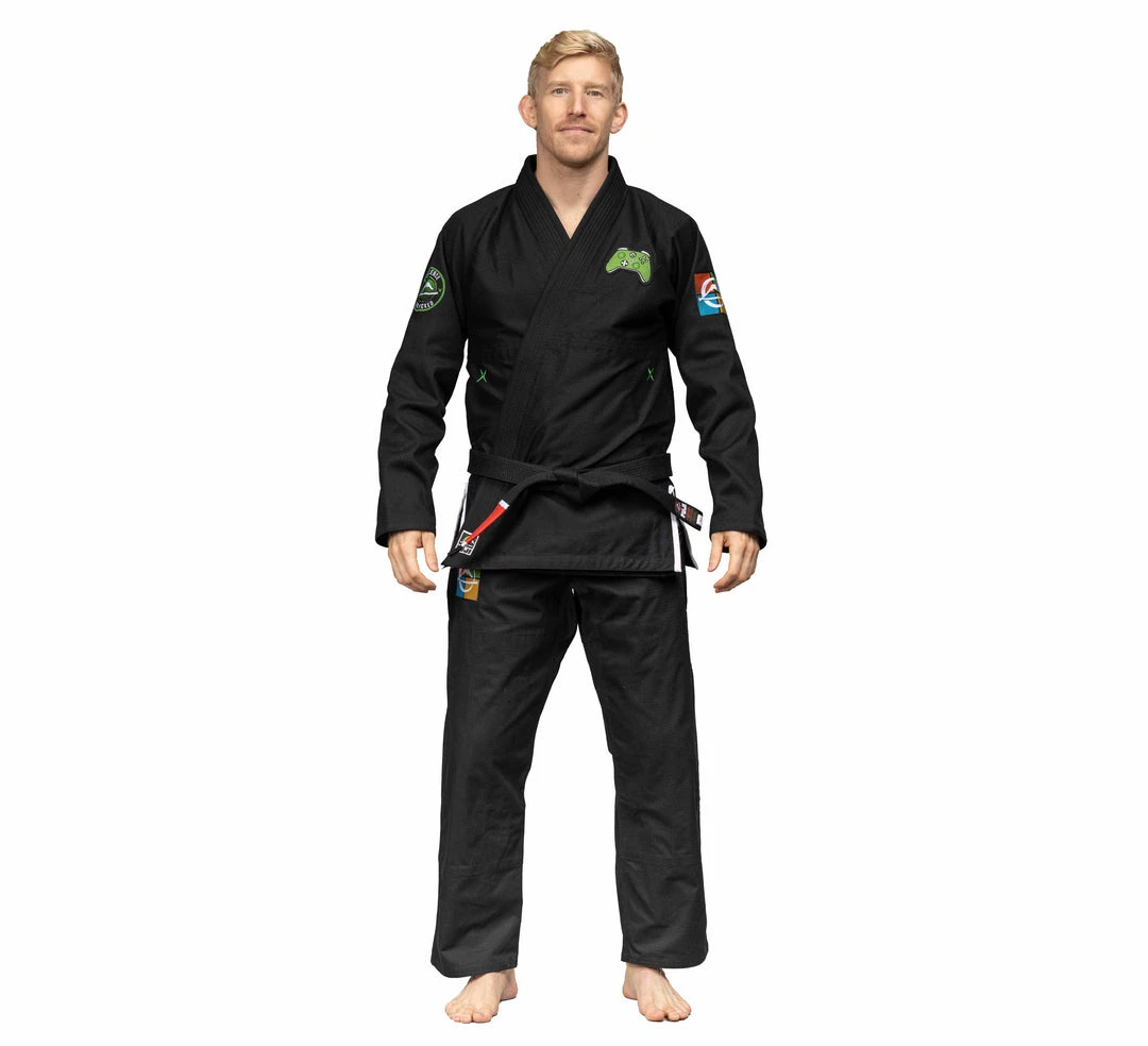 Blowout Outlet Suparaito BJJ Gi Gamer Series Black/Green Blowout Outlet Suparaito BJJ Gi Gamer Series Black/Green
