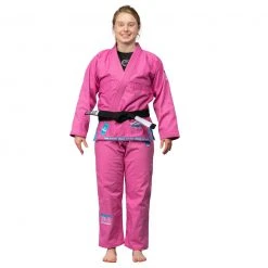 Deelux Suparaito Women's BJJ Gi Pink Blue