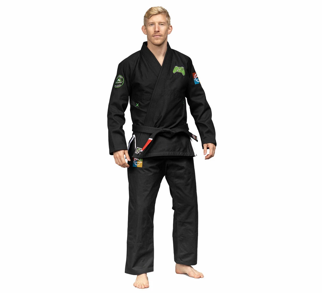 Blowout Outlet Suparaito BJJ Gi Gamer Series Black/Green Blowout Outlet Suparaito BJJ Gi Gamer Series Black/Green