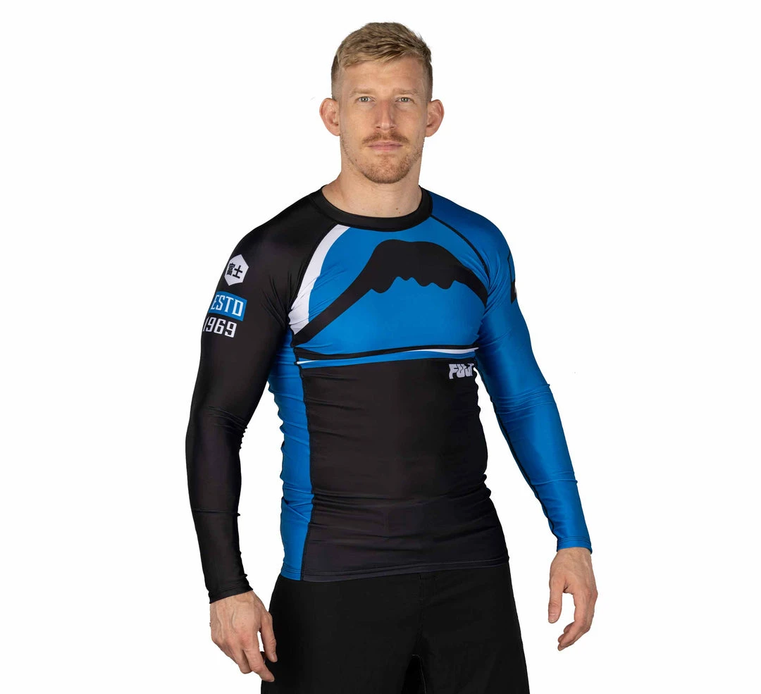 Blowout Mount Long Sleeve Rashguard Blue 3 Blowout Mount Long Sleeve Rashguard Blue