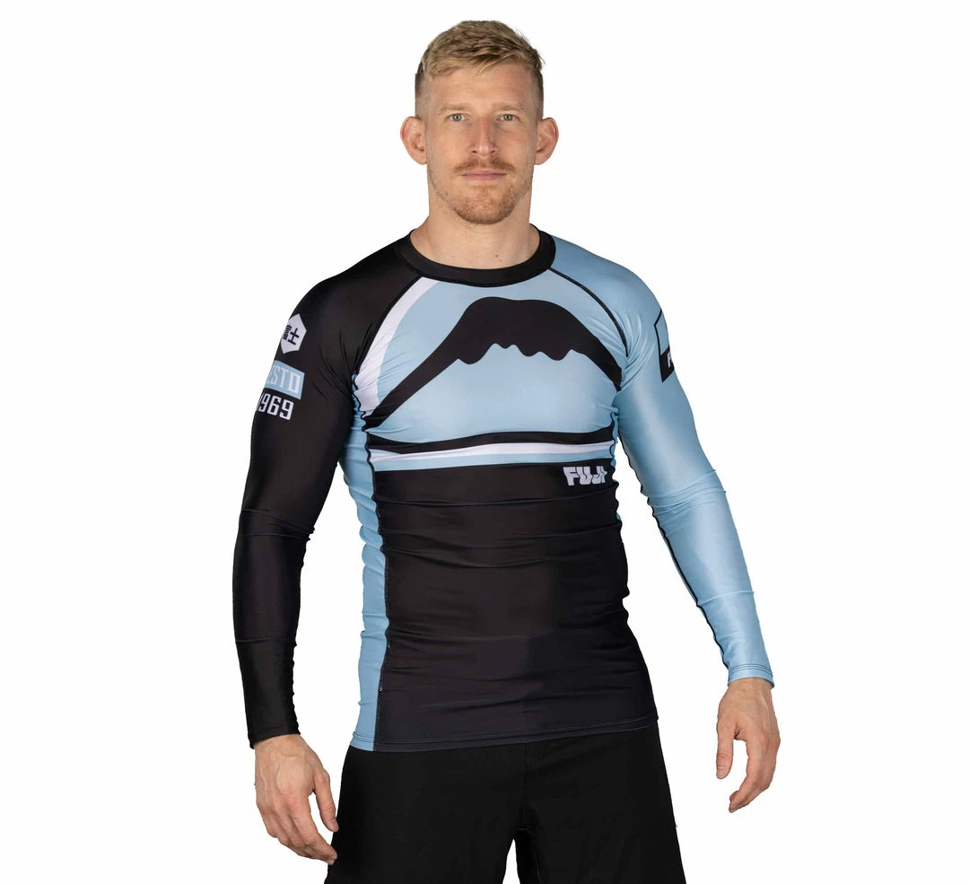 Blowout Mount Long Sleeve Rashguard Light Blue Blowout Mount Long Sleeve Rashguard Light Blue