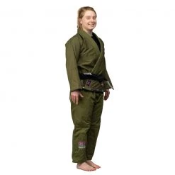 Deelux Jiu Jitsu Suparaito Women's BJJ Gi Military Green And Pink 7 Deelux Jiu Jitsu Suparaito Women's BJJ Gi Military Green And Pink