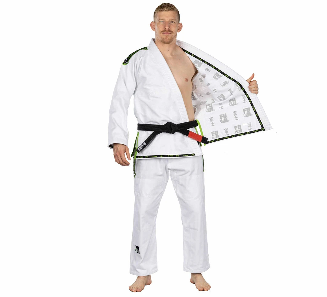 Deelux Kassen 3.0 BJJ Gi White/Green Deelux Kassen 3.0 BJJ Gi White/Green