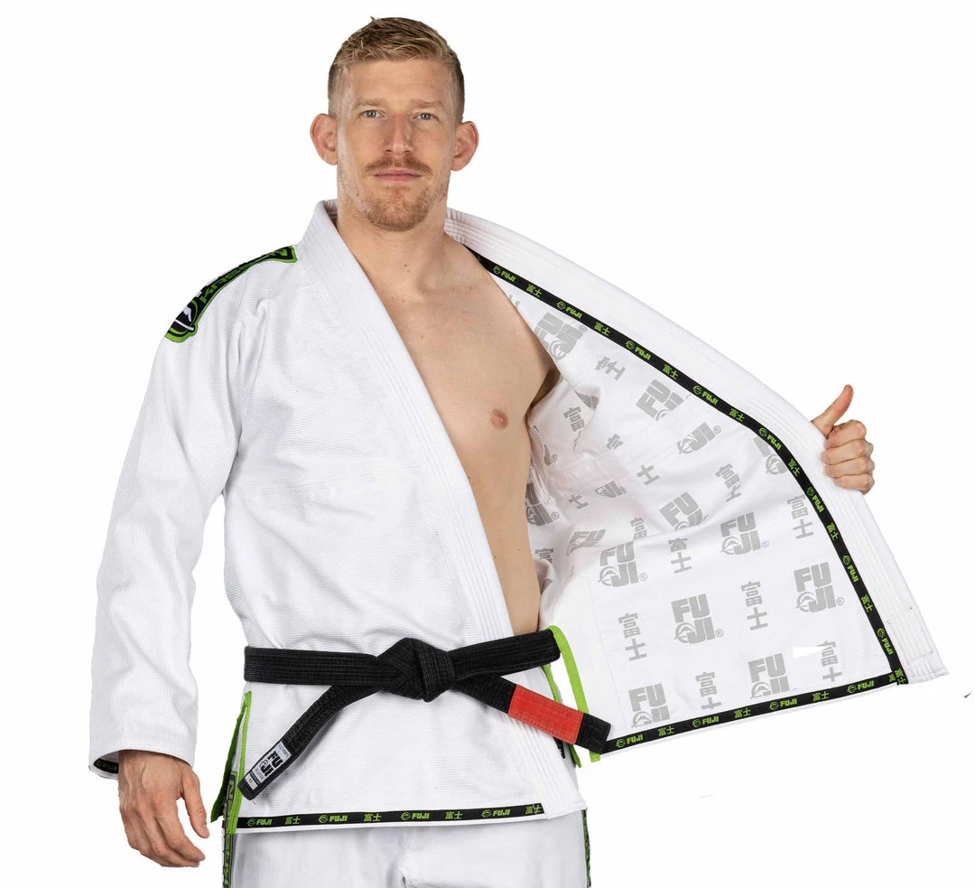 Deelux Kassen 3.0 BJJ Gi White/Green Deelux Kassen 3.0 BJJ Gi White/Green
