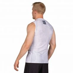 Deelux Sports Jiu Jitsu Matric Sleeveless Rashguard White