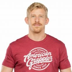 Graphic Ink Jiu Jitsu American Grappler T-Shirt Red