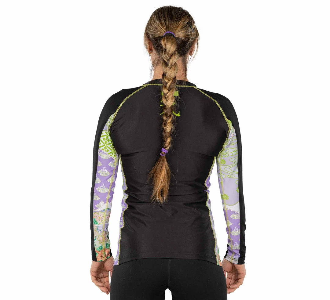 BFCM Kimono Womens Long Sleeve Rashguard Green 7 BFCM Kimono Womens Long Sleeve Rashguard Green