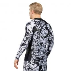 Deelux Fighting Spirit Rashguard Black-White Jiu Jitsu
