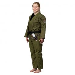 Deelux Jiu Jitsu Suparaito Women's BJJ Gi Military Green And Pink 9 Deelux Jiu Jitsu Suparaito Women's BJJ Gi Military Green And Pink