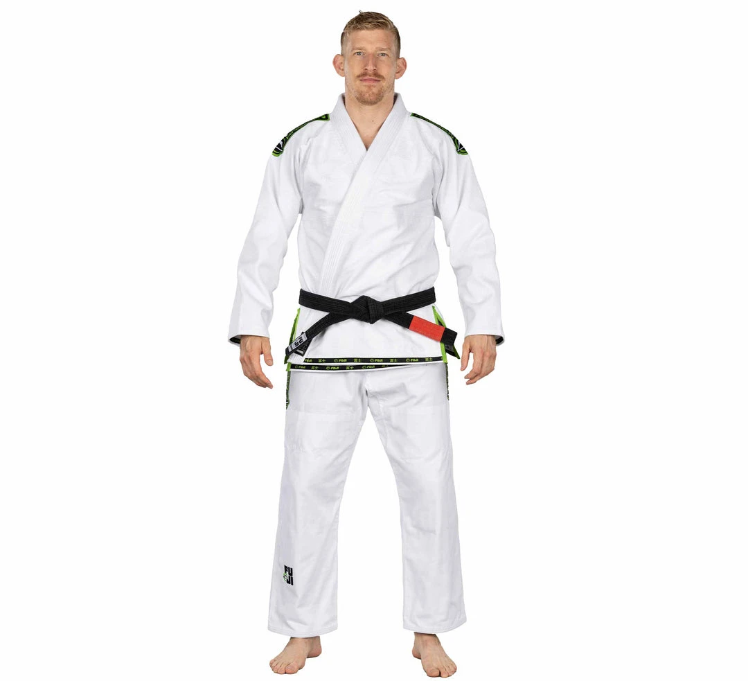 Deelux Kassen 3.0 BJJ Gi White/Green Deelux Kassen 3.0 BJJ Gi White/Green