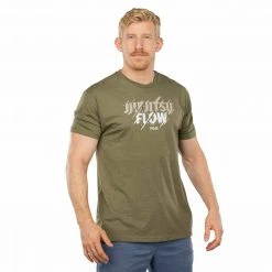 Graphic Ink Jiu-Jitsu Flow T-Shirt Military Green Jiu Jitsu