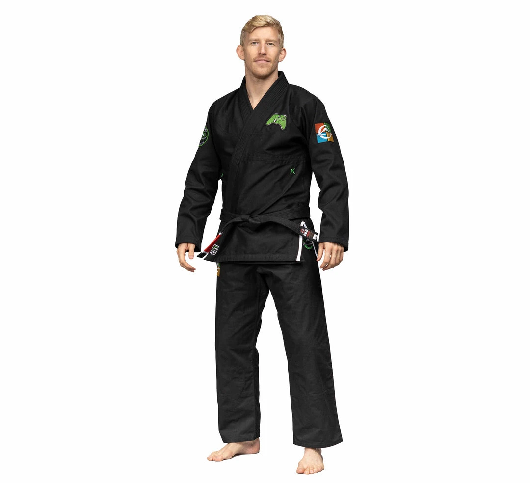 Blowout Outlet Suparaito BJJ Gi Gamer Series Black/Green Blowout Outlet Suparaito BJJ Gi Gamer Series Black/Green