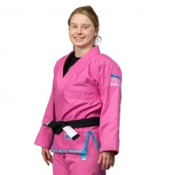 Deelux Suparaito Women's BJJ Gi Pink Blue
