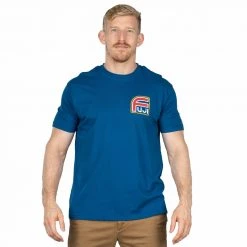 Graphic Ink Racer T-Shirt Blue