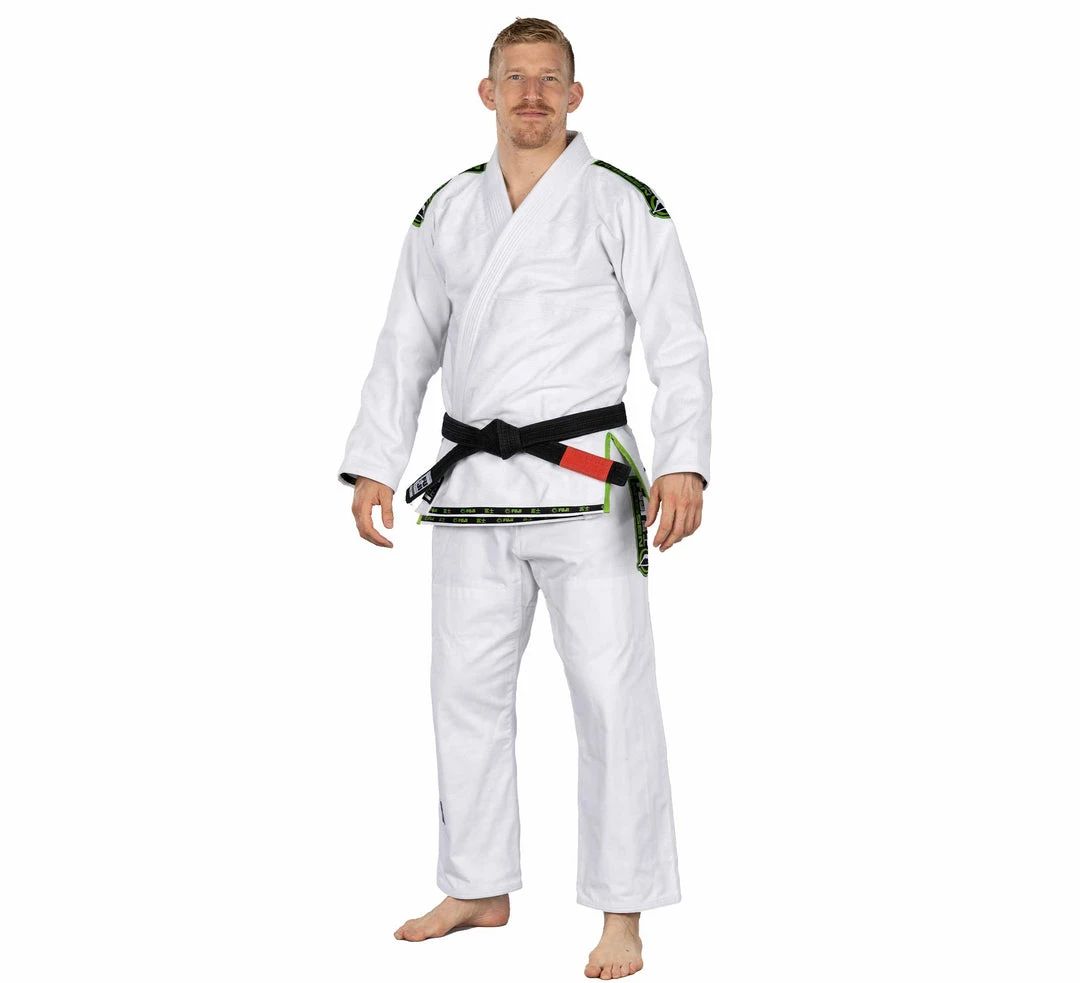 Deelux Kassen 3.0 BJJ Gi White/Green Deelux Kassen 3.0 BJJ Gi White/Green