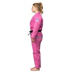 Deelux Suparaito Women's BJJ Gi Pink Blue