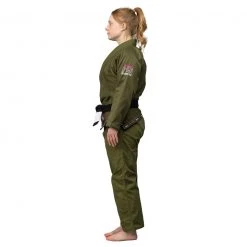 Deelux Jiu Jitsu Suparaito Women's BJJ Gi Military Green And Pink 2 Deelux Jiu Jitsu Suparaito Women's BJJ Gi Military Green And Pink