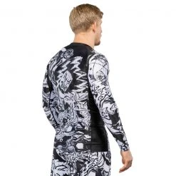 Deelux Fighting Spirit Rashguard Black-White Jiu Jitsu