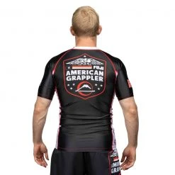 IMatt Sportswear Jiu Jitsu American Grappler Rashguard Black
