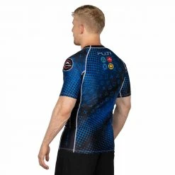 Blowout Gamer Series Short Sleeve Rashguard Blue Outlet