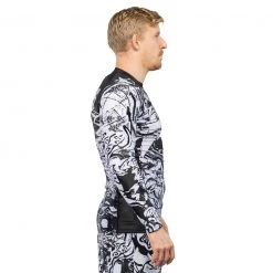 Deelux Fighting Spirit Rashguard Black-White Jiu Jitsu