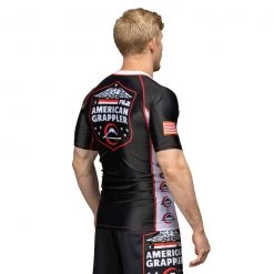 IMatt Sportswear Jiu Jitsu American Grappler Rashguard Black