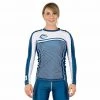 BFCM Script Women's Long Sleeve Rashguard Blue Jiu Jitsu
