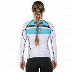 Blowout Jiu Jitsu Reversal Womens Long Sleeve Rashguard White