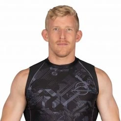 Deelux Matric Sleeveless Rashguard Black 6 Deelux Matric Sleeveless Rashguard Black