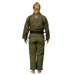 Deelux Jiu Jitsu Suparaito Women's BJJ Gi Military Green And Pink 4 Deelux Jiu Jitsu Suparaito Women's BJJ Gi Military Green And Pink