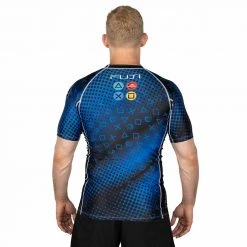 Blowout Gamer Series Short Sleeve Rashguard Blue Outlet