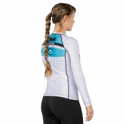 Blowout Jiu Jitsu Reversal Womens Long Sleeve Rashguard White