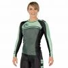 BFCM Script Women's Long Sleeve Rashguard Green Jiu Jitsu