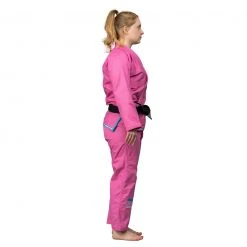 Deelux Suparaito Women's BJJ Gi Pink Blue