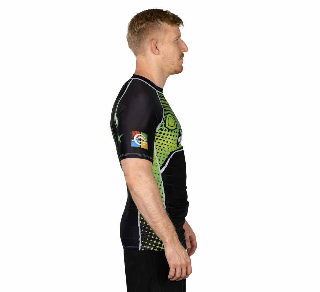 Blowout Gamer Series Short Sleeve Rashguard Green Outlet 5 Blowout Gamer Series Short Sleeve Rashguard Green Outlet
