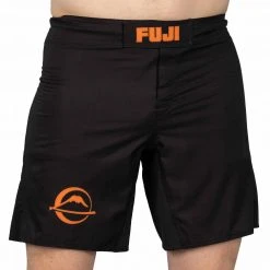 Bona Sun Baseline Fight Shorts Black/Orange Jiu Jitsu