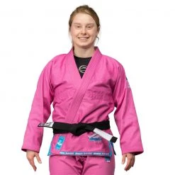 Deelux Suparaito Women's BJJ Gi Pink Blue